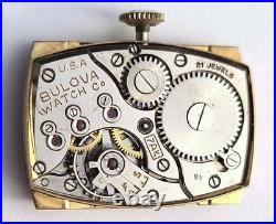 Bulova 7AK Curtain Academy Award Watch 10KGF, 21j, L0 Parts or Repair