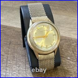 Bulova Accutron M6 1966 10k Gold Filled Wrist Watch JB Band for parts/repair