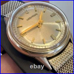 Bulova Accutron M6 1966 10k Gold Filled Wrist Watch JB Band for parts/repair