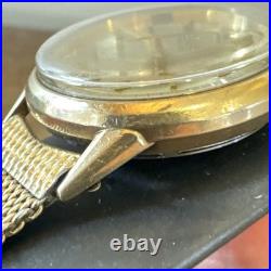 Bulova Accutron M6 1966 10k Gold Filled Wrist Watch JB Band for parts/repair