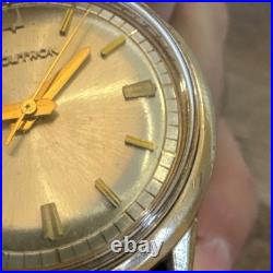 Bulova Accutron M6 1966 10k Gold Filled Wrist Watch JB Band for parts/repair