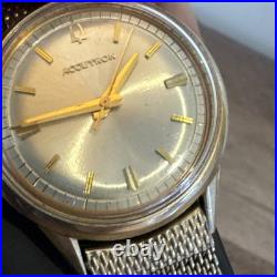 Bulova Accutron M6 1966 10k Gold Filled Wrist Watch JB Band for parts/repair