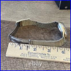 Bulova Accutron M6 1966 10k Gold Filled Wrist Watch JB Band for parts/repair