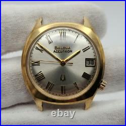 Bulova Accutron Tuning Fork 33mm Gold Plated Watch PARTS / REPAIR