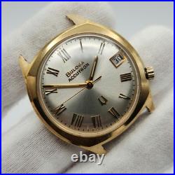 Bulova Accutron Tuning Fork 33mm Gold Plated Watch PARTS / REPAIR