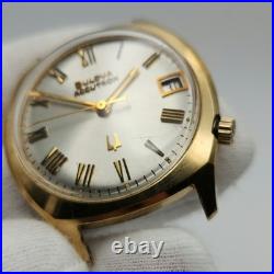 Bulova Accutron Tuning Fork 33mm Gold Plated Watch PARTS / REPAIR