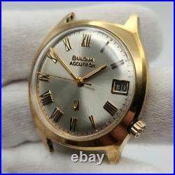 Bulova Accutron Tuning Fork 33mm Gold Plated Watch PARTS / REPAIR