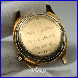 Bulova Accutron Tuning Fork 33mm Gold Plated Watch PARTS / REPAIR