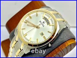 Bulova Men's Watch 98C127 Surveyor Classic Quartz 39mm No Crown FOR REPAIR PARTS