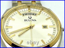 Bulova Men's Watch 98C127 Surveyor Classic Quartz 39mm No Crown FOR REPAIR PARTS