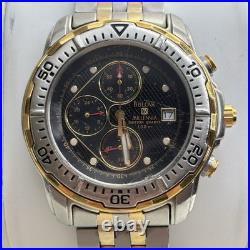 Bulova Millennia Motion Quartz Chronograph 100m Not Working For Parts/Repair