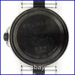 Bvlgari Al38ta Dark Brown Dial Aluminum Midsize Watch For Parts Or Repairs