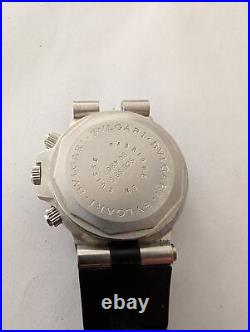 Bvlgari Diagono Scb38s Chronograph Stainless Steel Watch For Parts Or Repairs