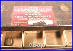 C & E MARSHALL MARCO 6 DRAWER WATCHMAKERS REPAIR CABINET WithWRISTWATCH CRYSTALS