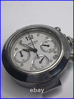CARTIER Pasha de Cartier 2412 Automatic Chronograph Date Watch For Parts/Repair CARTIER Pasha de Cartier 2412 Automatic Chronograph Date Watch For Parts/Repair