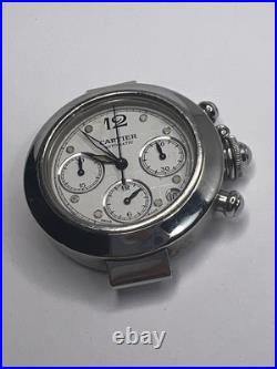 CARTIER Pasha de Cartier 2412 Automatic Chronograph Date Watch For Parts/Repair CARTIER Pasha de Cartier 2412 Automatic Chronograph Date Watch For Parts/Repair