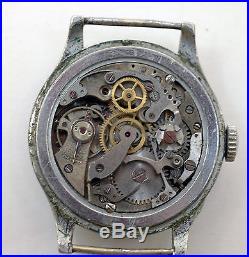 Ca 1930's Small Chronograph Venus Original Dial Case for Parts or Repair ASIS