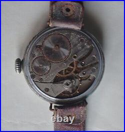 Ca1930 vintage Zlatoust Watch Factory Russia big wristwatch for repair or parts