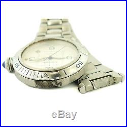 Cartier Pasha 2379 Automatic Stainless Steel Mens Watch For Parts Or Repairs