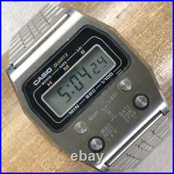 Casio Men 52QS-14 Silver Expansion Quartz Digital For Watch Parts Or Repair Only