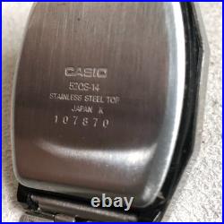 Casio Men 52QS-14 Silver Expansion Quartz Digital For Watch Parts Or Repair Only