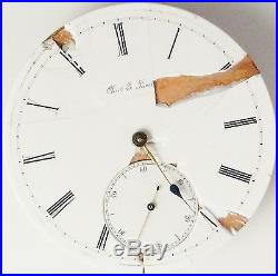 Charles E. Jacot Pocket Watch Movement Fully Jeweled Spare Parts/Repair