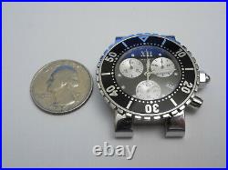 Chaumet Solid Steel Diver Bezel 36mm Quartz Chronograph Needs Parts & Repair