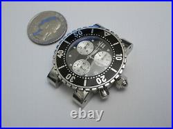 Chaumet Solid Steel Diver Bezel 36mm Quartz Chronograph Needs Parts & Repair