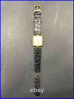 Christian Dior Men's Watch H167 Gold Square Vintage 1988 For Repair/Parts