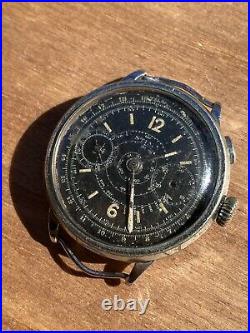 Chronograph Movement Valjoux 22 Mono Pusher Not Working For Parts Repair
