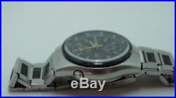 Citizen 8110a Black Face Automatic Chronograph For Parts Or Repair Working