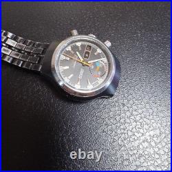 Citizen Chronograph Automatic Watch For Parts or Repair Aftermarket Band Junk