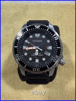 Citizen Eco Drive BN0150-28E Black Promaster Diver Men's Watch For Parts/Repair