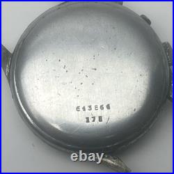 Clebar Chronograph 1940s Wristwatch For Part Or Repair Fast Free Shipping