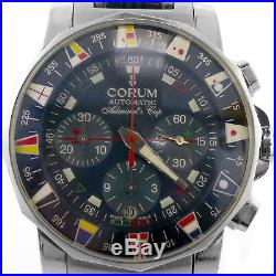 Corum Automatic Admirals Club Navy Dial Chrono S. S. Mens Watch Parts/repairs