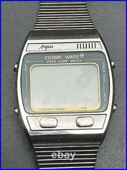 Cosmic Wars Argus Vintage Video Game Watch 1980's PARTS / REPAIR- Read Info