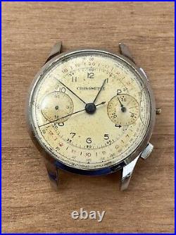 Cronometre Chronograph Movement Landeron 15 1/2 Not Working For Parts Repair