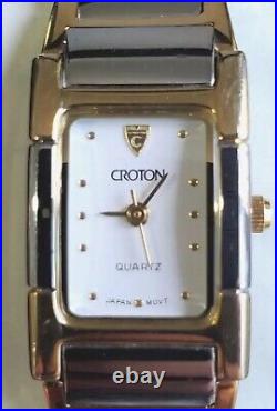 Croton 23Kt Gold Plated Women's Watch Rare Vintage Not-Running For Repair/Parts