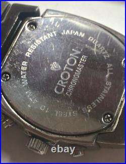 Croton Chronomaster Japanese Quartz Stainless Steel Mens Watch Parts/repairs