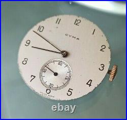 Cyma Wristwatch Working Movement Ref 214 For Repair