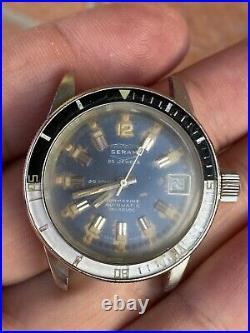 Diver Sub Seram Automatic Working For Parts Repair Watch Vintage