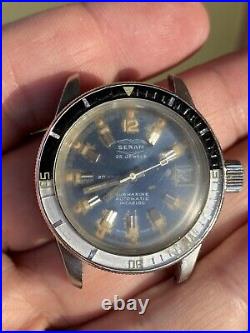Diver Sub Seram Automatic Working For Parts Repair Watch Vintage