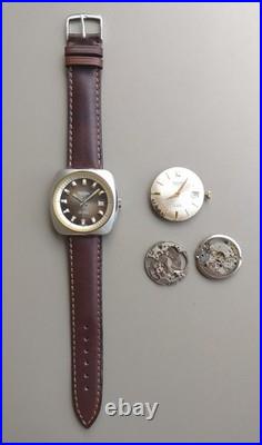 ETA 2452 Automatic 39mm Steel Project Watch For Parts or Repair Unworn NOS
