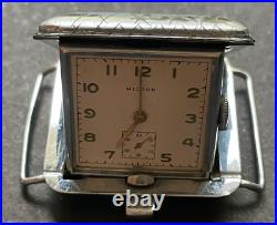Early Micron Men's Travel Watch Parts/Repair Rare Flip Up Case 36.5mm Swiss