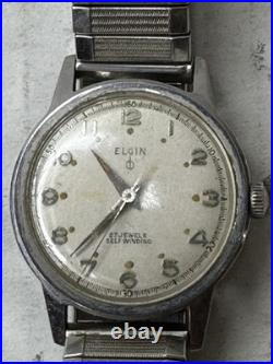 Elgin 27 Jewel Thin-Thin C Selfwinding Wristwatch 761 Movement Parts Or Repair