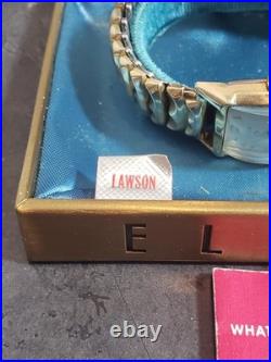 Elgin DuraPower Watch Rgp Bezel Gold Filled Band Parts or Repair