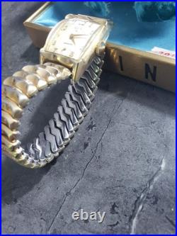 Elgin DuraPower Watch Rgp Bezel Gold Filled Band Parts or Repair