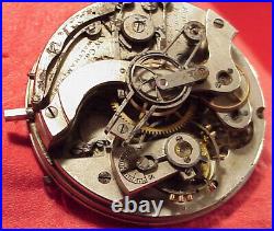 #F Waltham 14s 42MM SPLIT Chronograph POCKET WATCH Movement LEVER SET FOR REPAIR