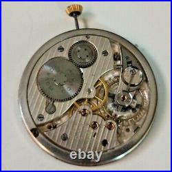 Fine Movado Swiss Stem At 12 Pocket Watch Movement For Repair / Parts