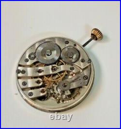 Fine Tavannes Escasany Swiss Stem At 12 Pocket Watch Movement For Repair / Parts
